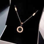 Arihant Gold Plated Stainless Steel Roman Numerals Dual Side Circular Pendant