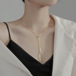 Arihant Gold Plated Stainless Steel Geometric Tassel Pull-out Necklace