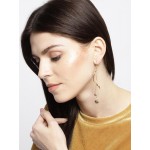 Arihant Gold-Plated Handcrafted Contemporary Drop Earrings 35022