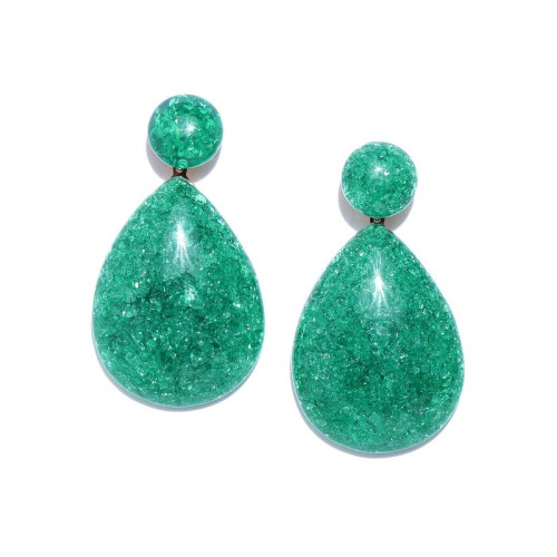 Arihant Green Gold-Plated Handcrafted Teardrop Sha...