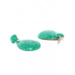 Arihant Green Gold-Plated Handcrafted Teardrop Shaped Drop Earrings 35027
