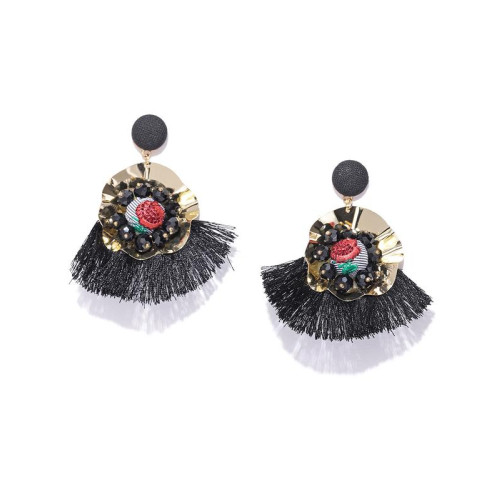 Arihant Black Gold-Plated Handcrafted Drop Earring...