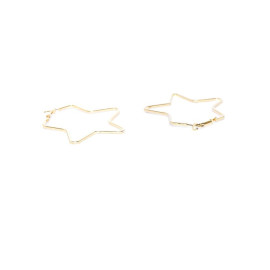 Arihant Gold-Plated Handcrafted Star Shaped Drop Earrings 35090