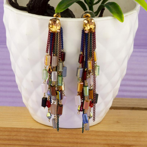 Arihant Multicoloured Handcrafted Contemporary Tassel Earrings 35145