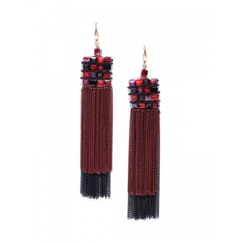 Red & Black Gold-Plated Handcrafted Contempora...