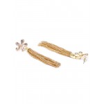 Gold-Plated Handcrafted Contemporary Drop Earrings 35199