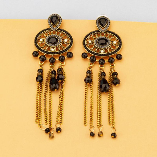 Arihant Black Antique Beaded Handcrafted Contempor...