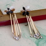 Arihant Black Handcrafted Floral Drop Earrings 35282