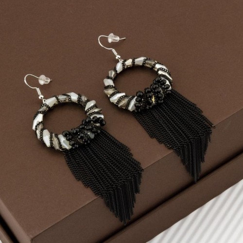 Arihant Black And Off White Silver Plated Beaded H...