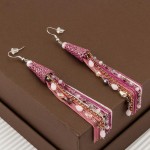 Arihant Pink Silver Plated Beaded And Tasselled Handcrafted Contemporary Drop Earrings 35342