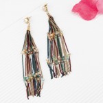 Arihant Multicoloured Tasselled Handcrafted Contemporary Drop Earrings 35348