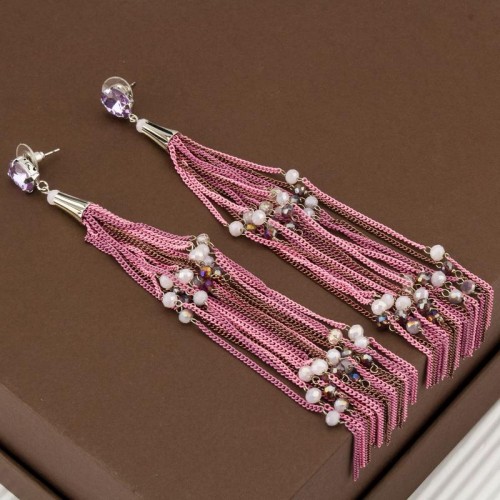 Arihant Pink And Lavender Silver Plated Tasselled ...