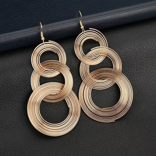 Arihant Gold Plated Korean Circle of Life Drop Ear...