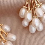 Arihant Gold Plated Beautiful Pearl Vine Korean Drop Earrings