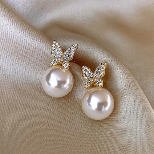 Arihant Gold Plated AD and Pearl Butterfly Korean ...