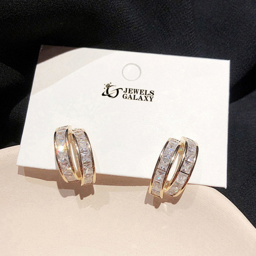 Arihant Gold Plated Beautiful Korean Twin Hoop-Lik...