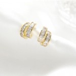Arihant Gold Plated Beautiful Korean Twin Hoop-Like Stud Earrings