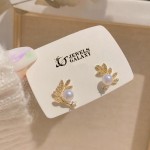 Arihant Gold Plated Leaf themed Korean Fashion Stud Earrings