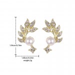 Arihant Gold Plated Leaf themed Korean Fashion Stud Earrings