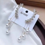 Arihant Gold Plated Korean AD Wings Pearl Drop Earrings