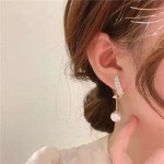 Arihant Gold Plated Beautiful Korean Wings Themed Pearl Drop Earrings