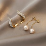Arihant Gold Plated Beautiful Korean Wings Themed Pearl Drop Earrings
