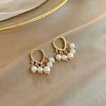 Arihant Gold Plated Korean Pearl Vine Style Drop Earrings