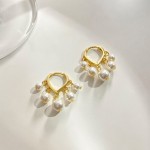 Arihant Gold Plated Korean Pearl Vine Style Drop Earrings