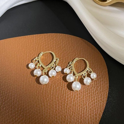 Arihant Gold Plated Korean Pearl Vine Style Drop E...