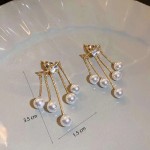 Arihant Gold Plated Korean AD and Pearl Contemporary Drop Earrings