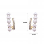 Arihant Gold Plated Stunning Korean Pearl White Quirky Style Stud Earrings