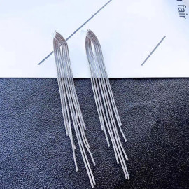 Arihant Silver Plated Beautiful Korean Chain Tassel Earrings