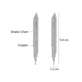 Arihant Silver Plated Beautiful Korean Chain Tassel Earrings