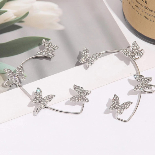 Arihant Silver Plated Korean Ear Cuffs With Butter...