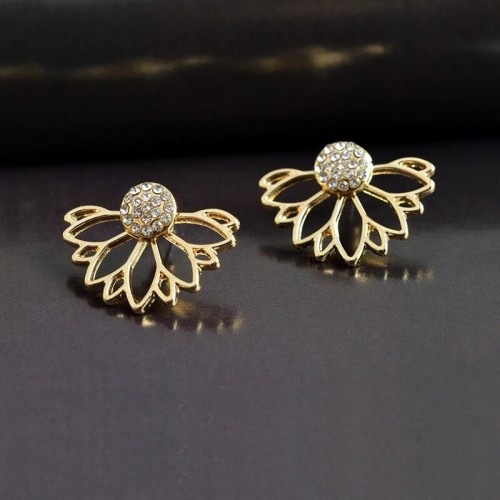 Arihant Gold Plated Korean Floral Ear Cuff with AD...
