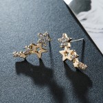 Arihant Gold Plated Beautiful Korean Stars themed Stud Earrings