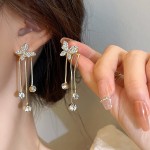 Arihant Gold Plated Korean AD Ear Cuffs With Butterfly Stud Earrings