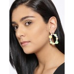 Gold Plated Floral Multicolour Drop Earrings 9627