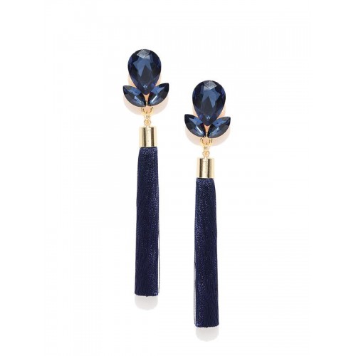 Gold Plated Designer Blue Club Tassel Earrings 968...