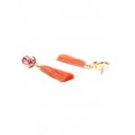 Gold Plated Designer Orange Club Tassel Earrings 9690
