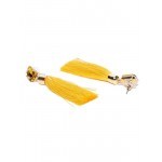 Gold Plated Designer Yellow Geometrical Tassel Earrings 9706