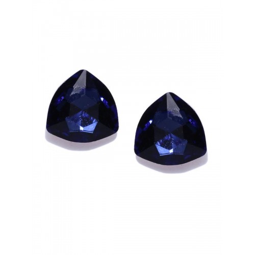 Navy Blue Gold-Plated Contemporary Stone Studs 981...