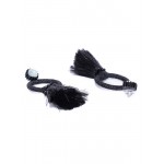 Arihant Black Handcrafted Tasselled Contemporary Drop Earrings 9879