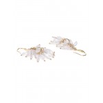 Gold Plated Translucent Beads Contemporary Earrings 9899