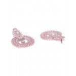 Arihant Designer Jewellery Rose Gold-Plated Handcrafted Circular Drop Earrings 64046