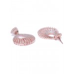 Arihant Designer Jewellery Rose Gold-Plated Handcrafted Teardrop Shaped Drop Earrings 64052