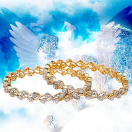 Arihant Gold Toned GP American Diamond Bangle Set 181