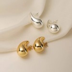 Arihant 18K Gold & Silver Plated Glossy Chunky Dome Drop Earrings Combo