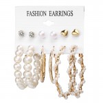Arihant Gold Plated Set of 12 Contemporary Studs and Hoop Earrings Combo For Women and Girls