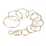 Arihant Elegant Steampunk Round Small to Big 12 Pair of Hoop Earrings For Women/Girls PC-ERG-146